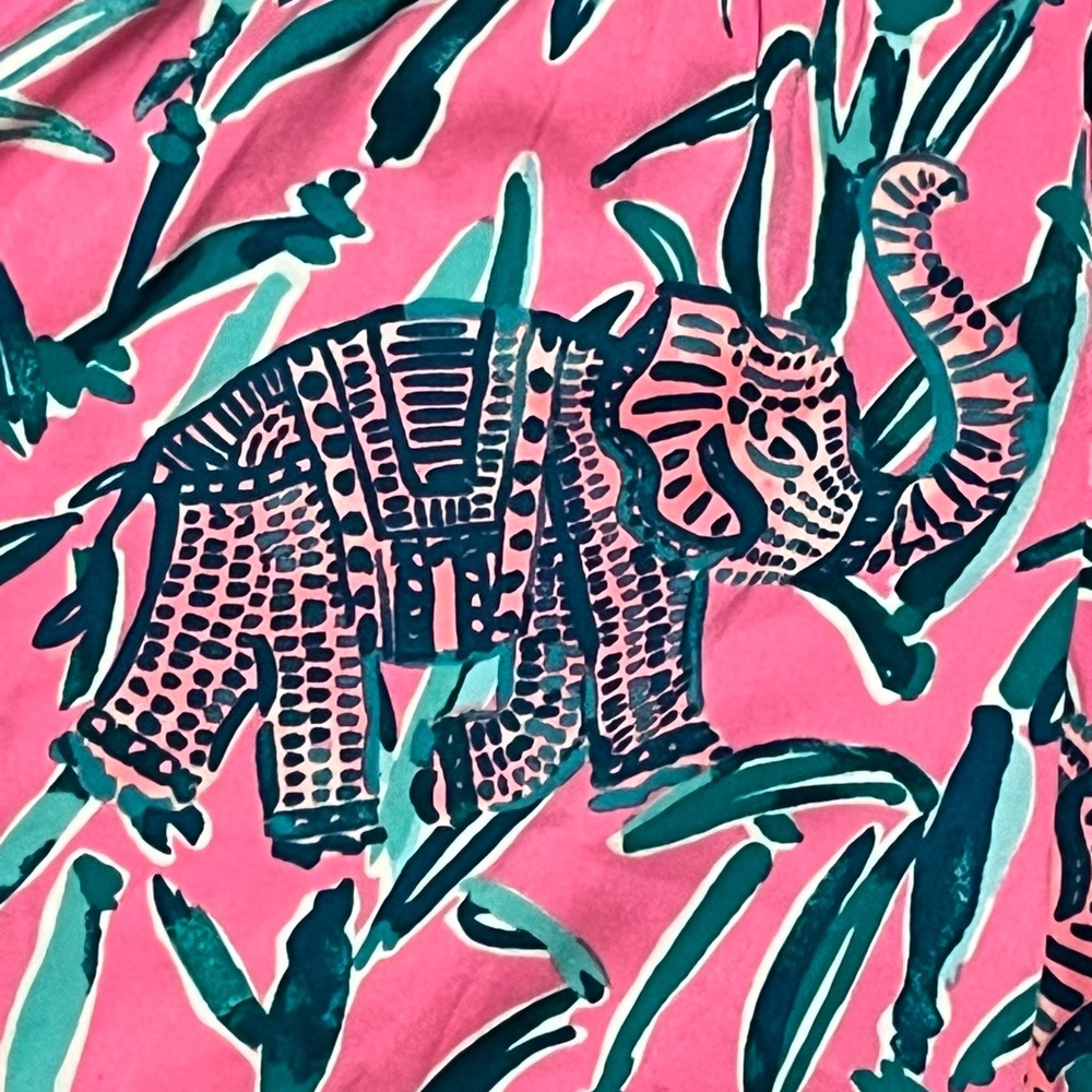 NWPT Lilly Pulitzer Rylan Shorts Elephant Mandevilla Pink Extra Lucky - Picture 7 of 12